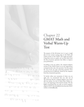 Chapter 22 GMAT Math And Verbal Warm-Up Test