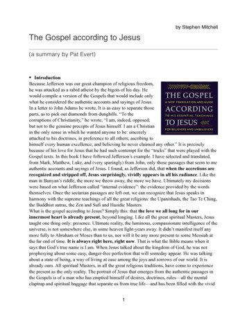 By Stephen Mitchell The Gospel According To Jesus