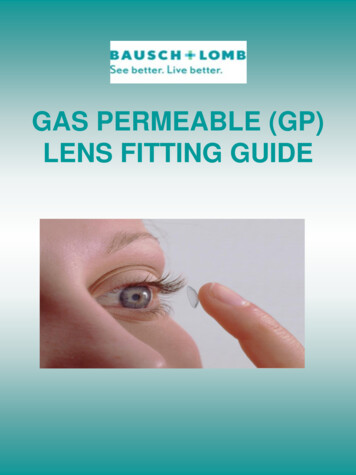 Gas Permeable (Gp) Lens Fitting Guide