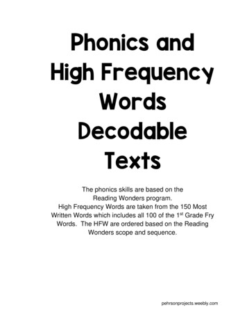Phonics And High Frequency Words Decodable Texts