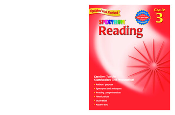 Grade 3 Reading Spectrum - Team Tutor