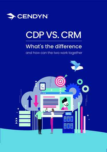 CDP VS. CRM - Cendyn