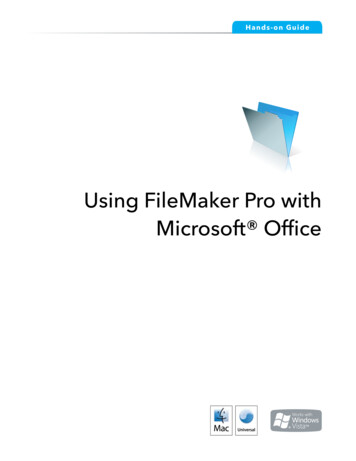 Using FileMaker Pro With Microsoft Office