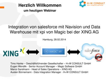 Integration Von Salesforce Mit Navision Und Data Warehouse Mit Xpi Von .