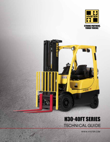 H30-40FT SERIES TECHNICAL GUIDE - Hyster