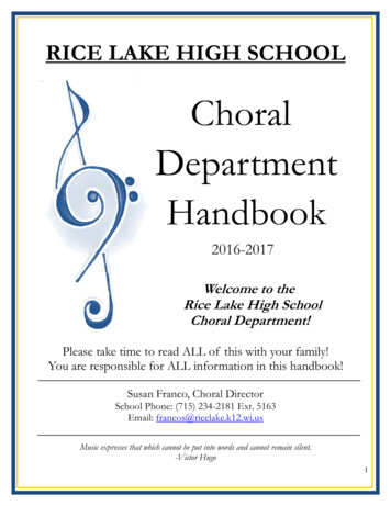 Choral Department Handbook