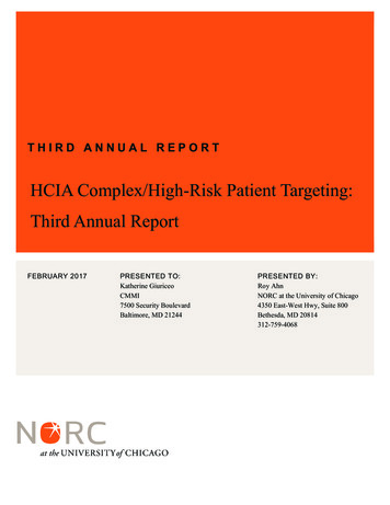 HCIA Complex/High-Risk Patient Targeting: Third Annual Report