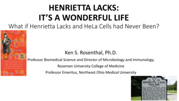 HENRIETTA LACKS: IT’S A WONDERFUL LIFE