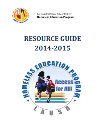 RESOURCE GUIDE 2014-2015 - Los Angeles Unified School District