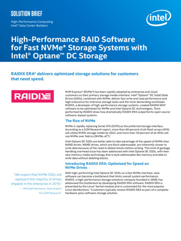 High Performance RAID Software For Fast NVMe Storage Systems With Intel .