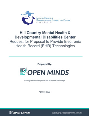 Hill Country Mental Health & Developmental Disabilities Center Request .