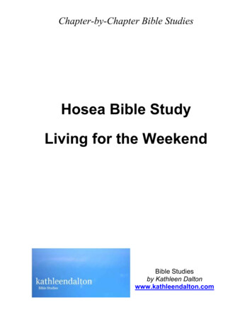 Hosea Bible Study Living For The Weekend