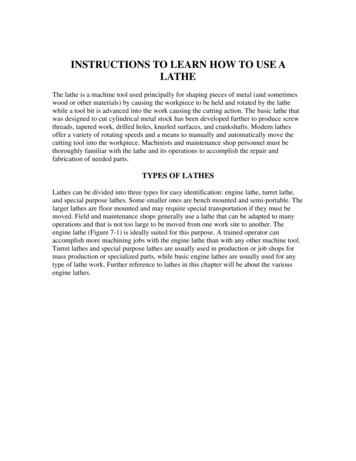 INSTRUCTIONS TO LEARN HOW TO USE A LATHE