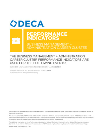 HS Business Management Administration Performance Indicator16 17 - DECA