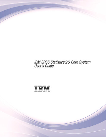 IBM SPSS Statistics 25 Core System User's Guide