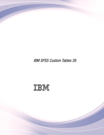 IBM SPSS Custom Tables 26