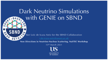 Dark Neutrino Simulations With GENIE On SBND