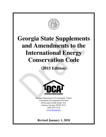 Georgia State Supplements And Amendments To The .