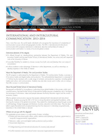 International And Intercultural Communication INTERNATIONAL AND .