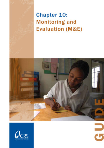 Chapter 10: Monitoring And Evaluation (M&E)