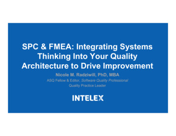 SPC & FMEA: Integrating Systems Thinking Into Your 