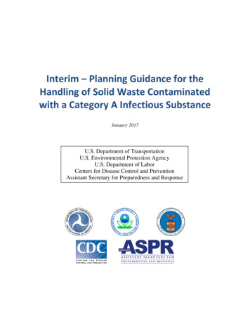 Interim Planning Guidance For The Handling Of Solid Waste Contaminated .