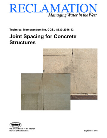 Joint Spacing For Concrete Structures