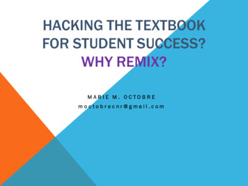 HACKING THE TEXTBOOK FOR STUDENT SUCCESS? 