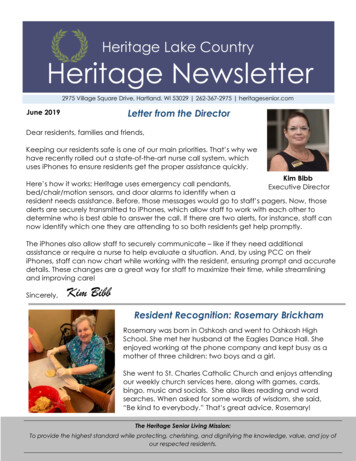 Heritage Lake Country Heritage Newsletter - Heritage Senior Living