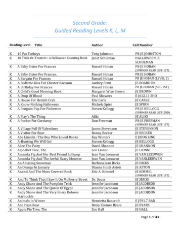 Second Grade: Guided Reading Levels K, L, M