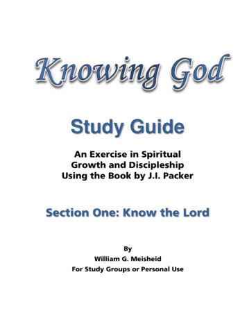 Knowing God Study Guide - Meisheid 