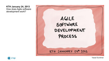 KTH January 24, 2013 How Does Agile Software Development Work?