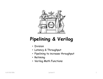 Pipelining & Verilog