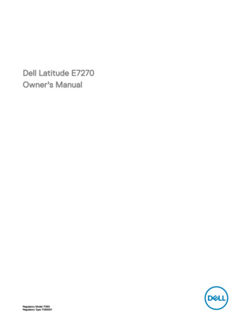 Dell Latitude E7270 Owner's Manual
