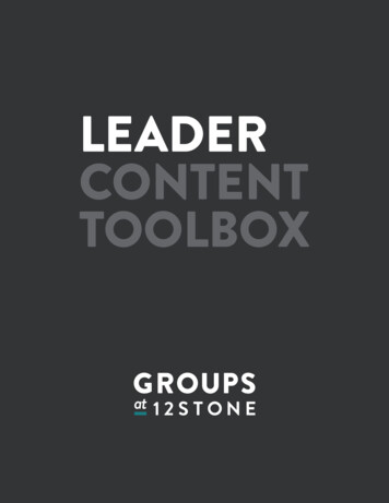 LEADER CONTENT TOOLBOX