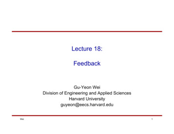 Lecture 18: Feedback