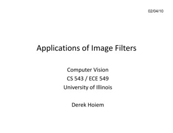 Applications Of Image Filters