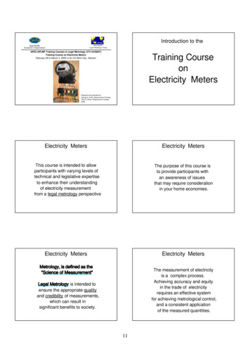 Handbook On Electricity Meters - APEC