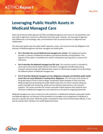 Leveraging Public Health Assets In Medicaid Managed Care - ASTHO