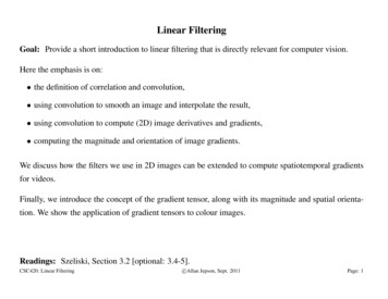 Linear Filtering - Department Of Computer Science, University Of Toronto