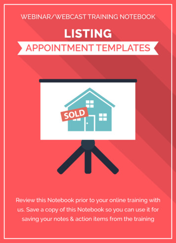 Listing Appointment Templates - The Paperless Agent