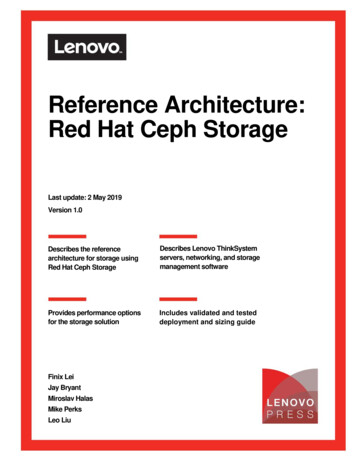 Reference Architecture: Red Hat Ceph Storage - Lenovo