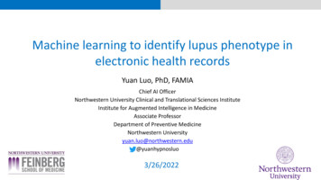 Machine Learning To Identify Lupus Phenotype In Electronic Health Records