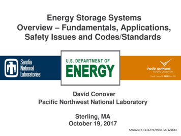 Energy Storage Systems Overview Fundamentals, Applications, Safety .
