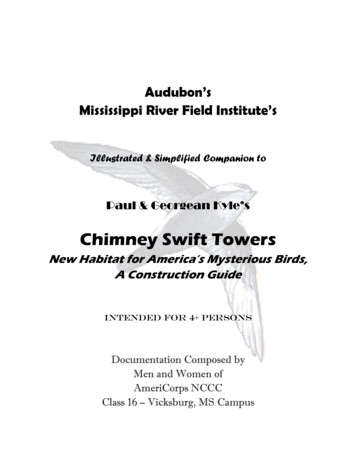 Manual For Chimney Swift Bird Tower Construction