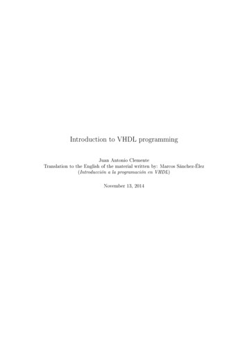 Introduction To VHDL Programming