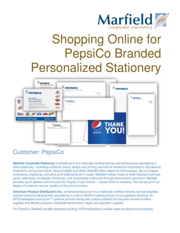 Shopping Online For PepsiCo Branded Personalized Stationery