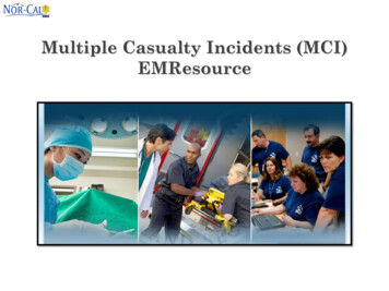 Multiple Casualty Incidents (MCI) EMResource - Nor-Cal EMS