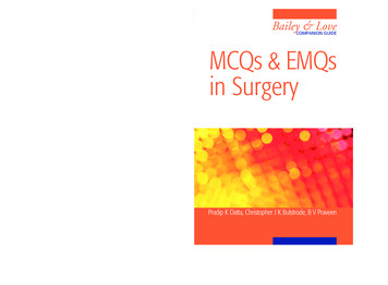 MCQs And EMQs In Surgery: A Bailey & Love Companion 