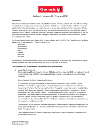 Antibiotic Stewardship Program (ASP) - WHCA/WiCAL